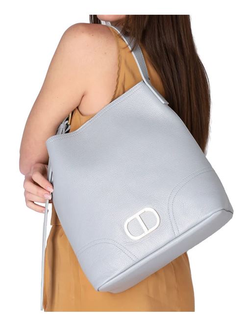 Borsa a spalla donna azzurro blue tear a secchiello TWINSET | 241TB739111307